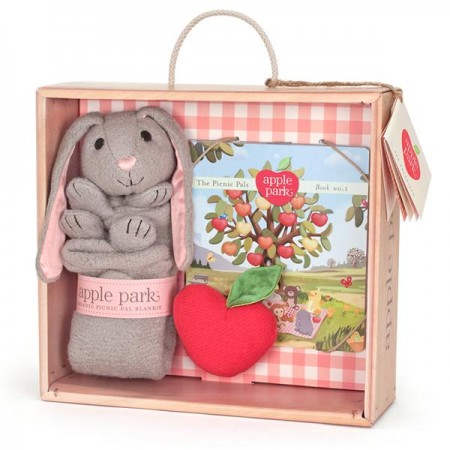 Bunny Blankie, Book and Rattle Gift Set - Apple Earth