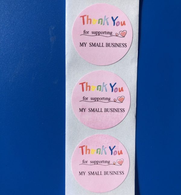 Sticker Type 13 Thank You For Supporting My Small Business